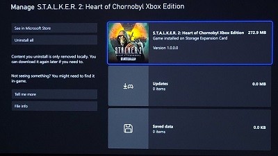 Xbox版《潜行者2》预购奖励已可预载