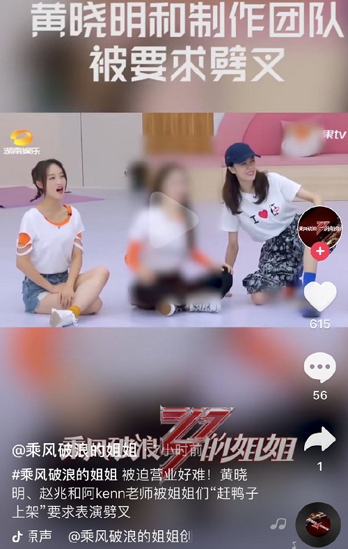 乘风破浪的姐姐白冰马赛克,乘风破浪的姐姐五公