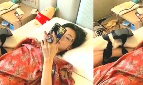万茜工作室发文回应骨折,万茜骨折举起手臂