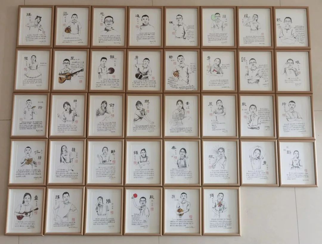 老师期末评语画了38个娃娃