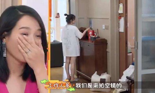 杨子姗洁癖有多重 《做家务的男人》节目中穿无菌服布置