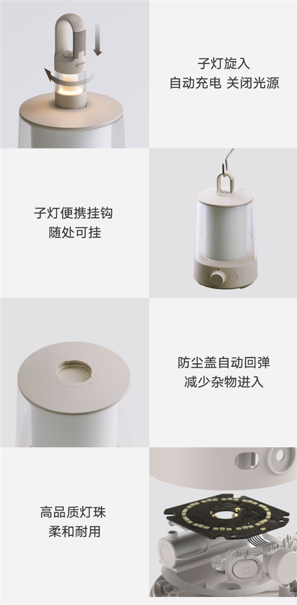 199元！小米米家分体露营灯开启众筹：续航100小时 Type-C接口