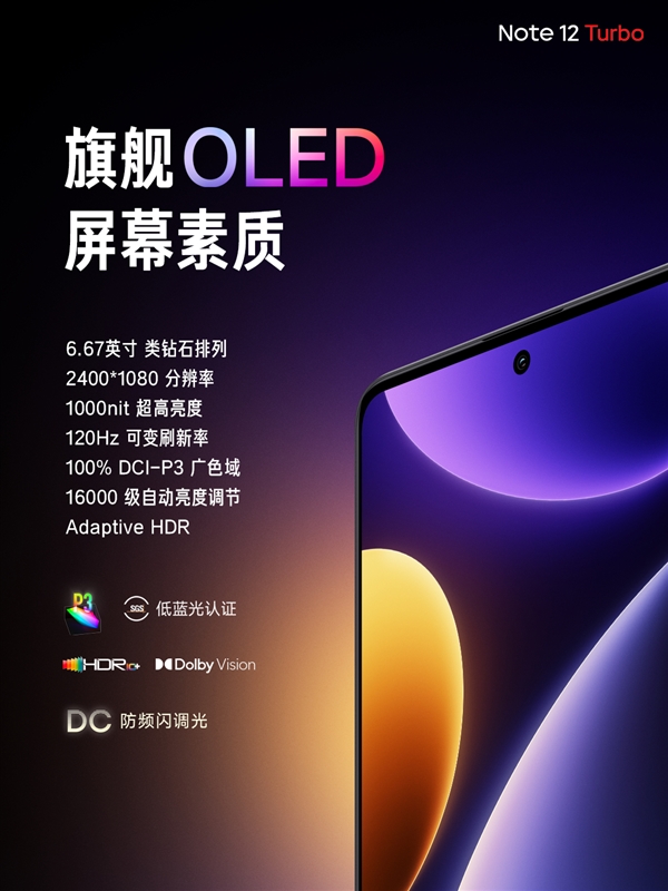 Redmi Note 12 Turbo发布：首发高通第二代骁龙7  1999元起