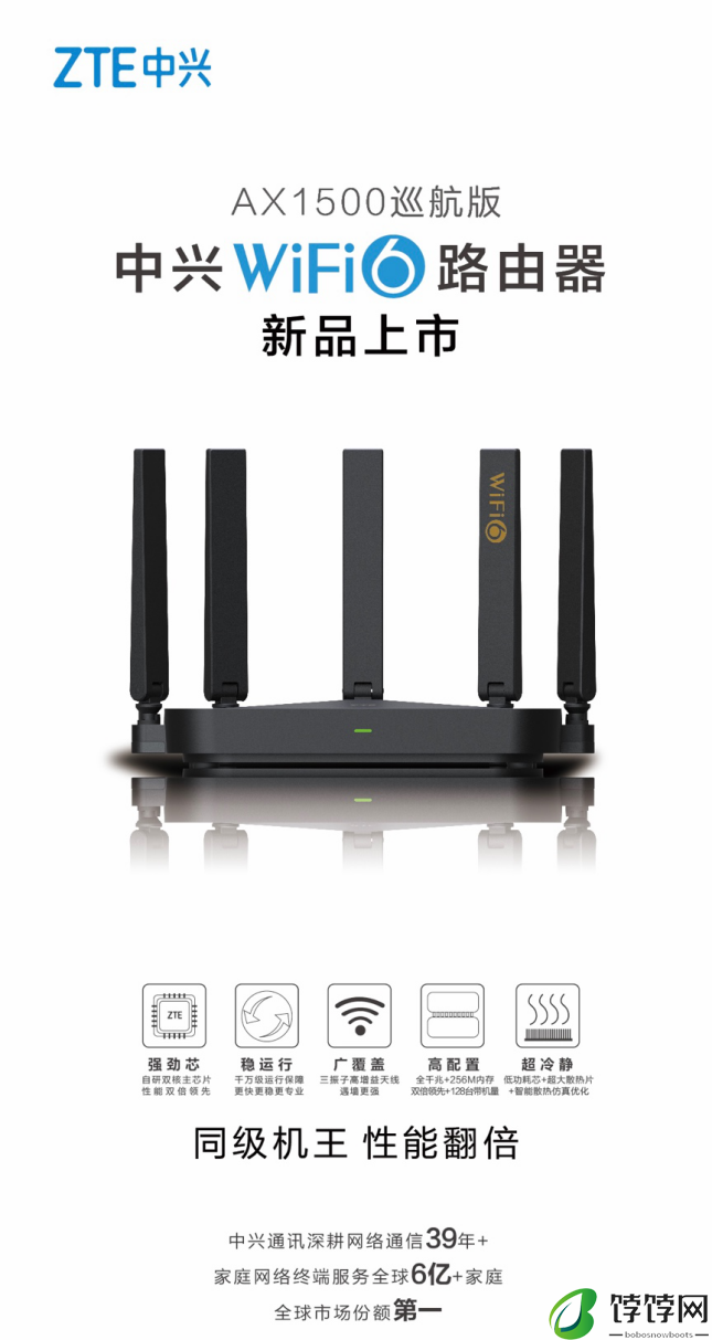 强劲芯广覆盖 中兴AX1500巡航版路由器正式亮相