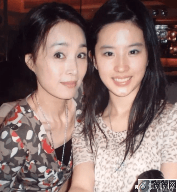 刘亦菲早年跟小姨合影，小姨比妈妈还漂亮，而且全是纯天然！-月光资讯网