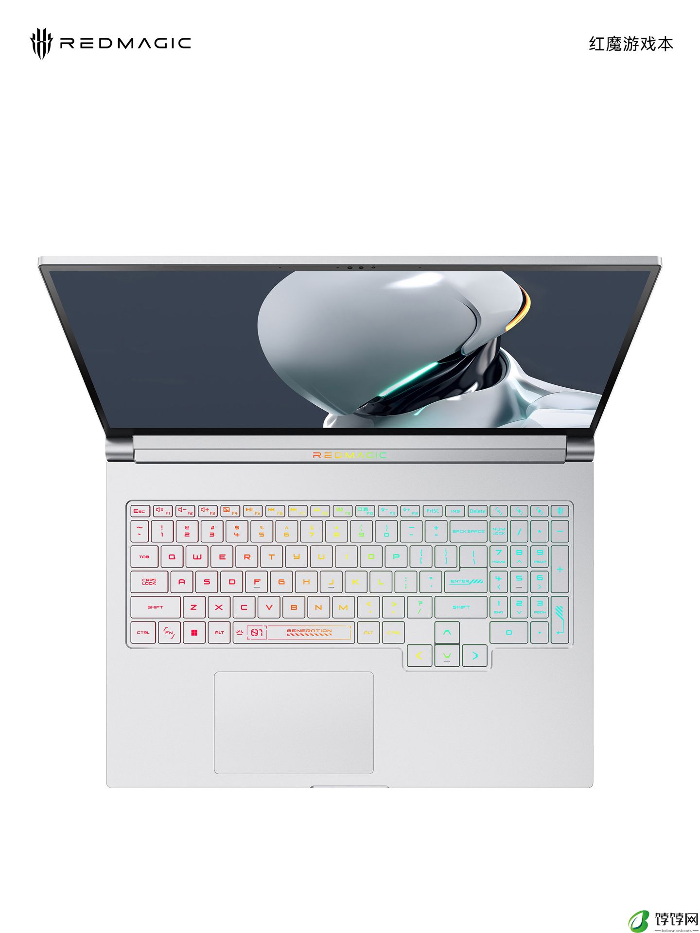 红魔游戏本 16 Pro 官方渲染图公布：黑白双色、RGB 背光键盘