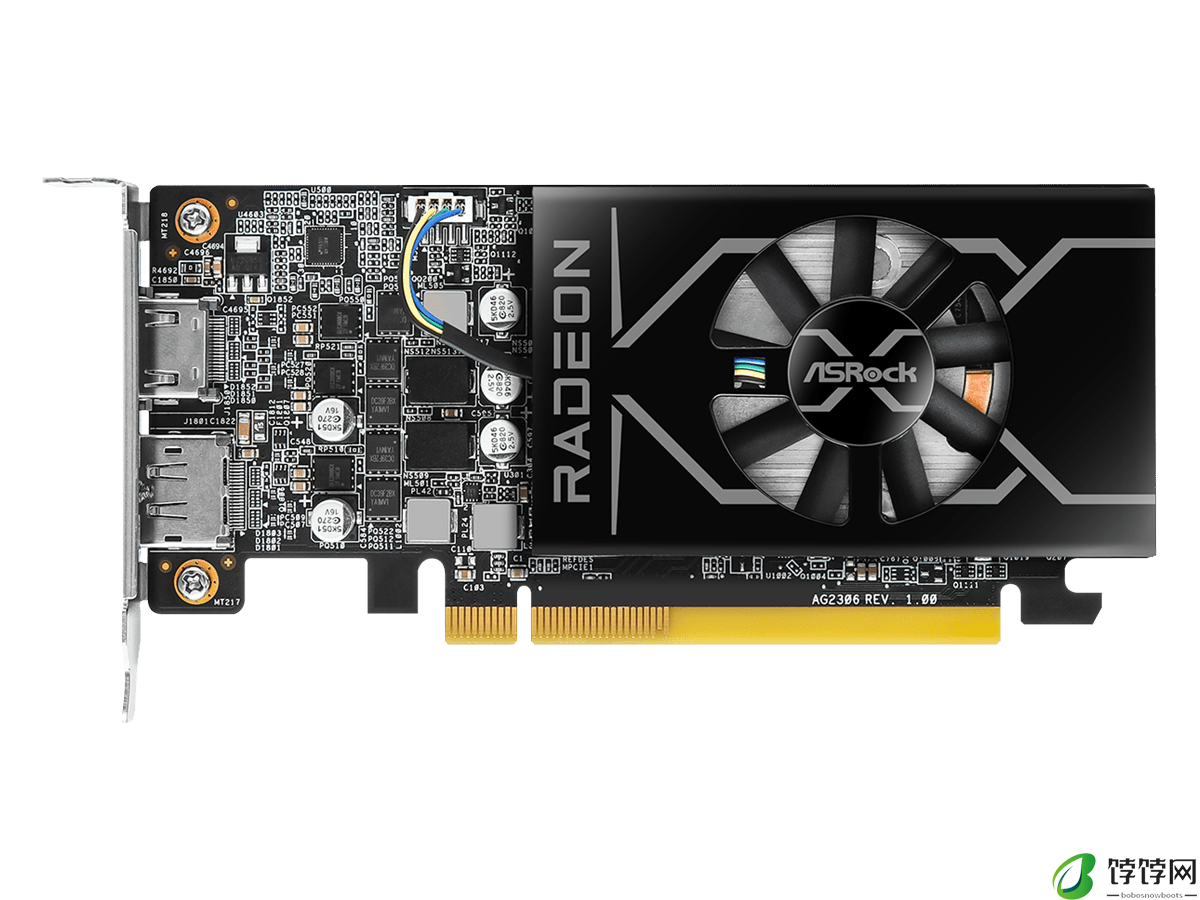 华擎推出 AMD Radeon RX 6400 Low Profile 4GB 单槽半高刀卡