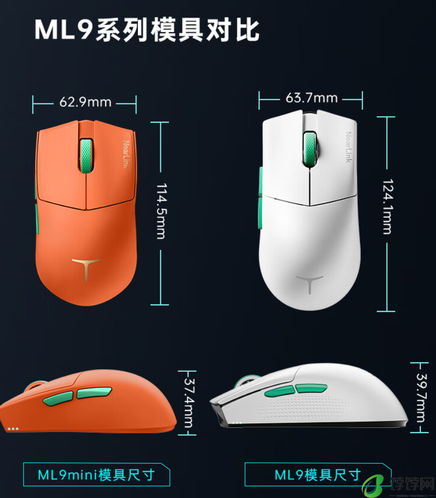 雷神 ML9 mini 三模星闪鼠标“增程版”开售：PAW3950 PRO、600 毫安时电池带座充，329 元