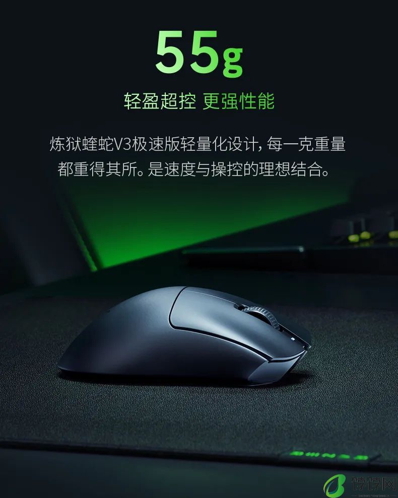 雷蛇炼狱蝰蛇 V3 极速版鼠标发布：重 55g、最高 8000Hz 轮询率，售价 799 元