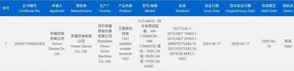 荣耀Magicv3卫星通信版上市时间