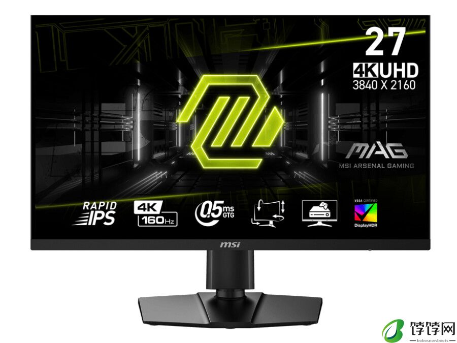 微星推出 MAG 274UPF E2 27 英寸显示器：4K 160Hz、Rapid IPS 面板