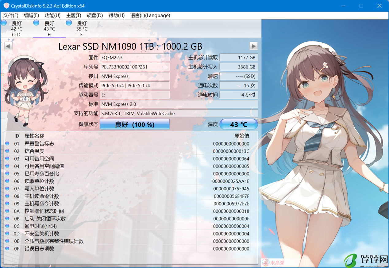 雷克沙 NM1090 PCIe5.0 Gen5x4 NVMe 固态硬盘体验:12000MB/s超高速读取,RGB 散热马甲是绝配
