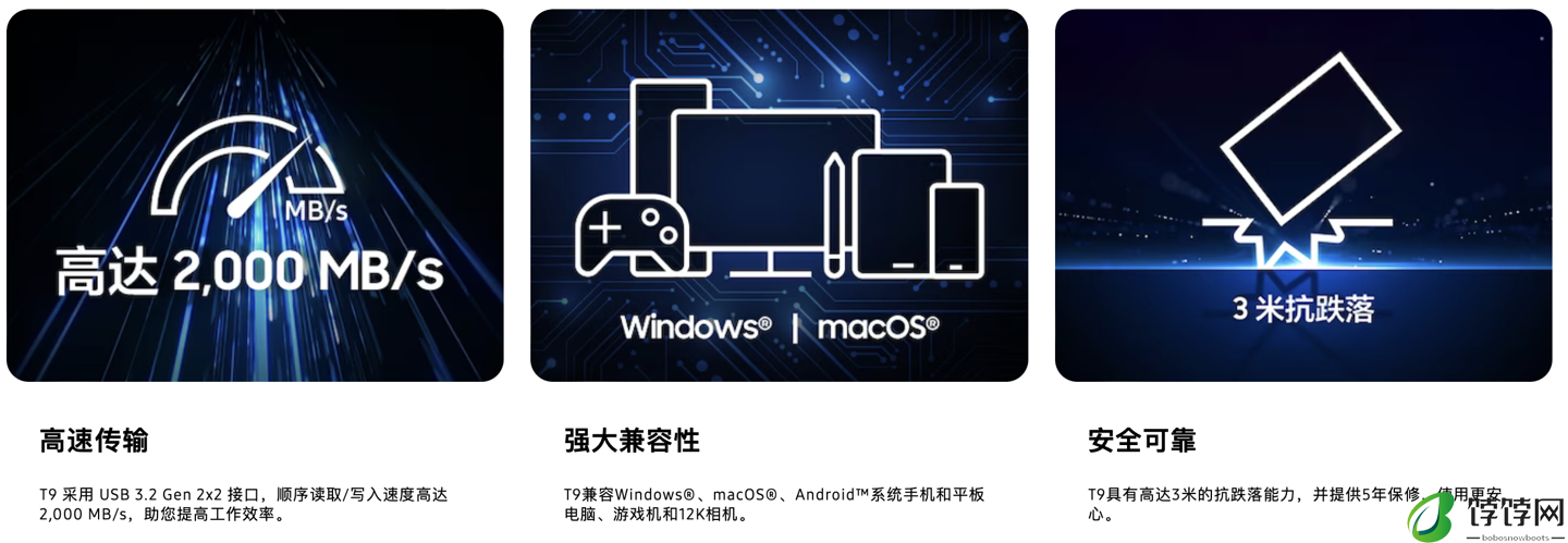 三星 T9 移动硬盘国行“星际灰”款上市：USB 3.2 Gen 2x2、读写速度 2000 MB/s，989 元起