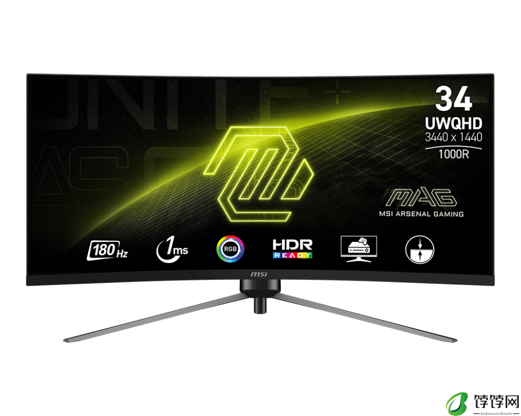 微星推出 MAG 345CQR 34 英寸曲面显示器：1440p 超宽屏、180Hz 刷新率
