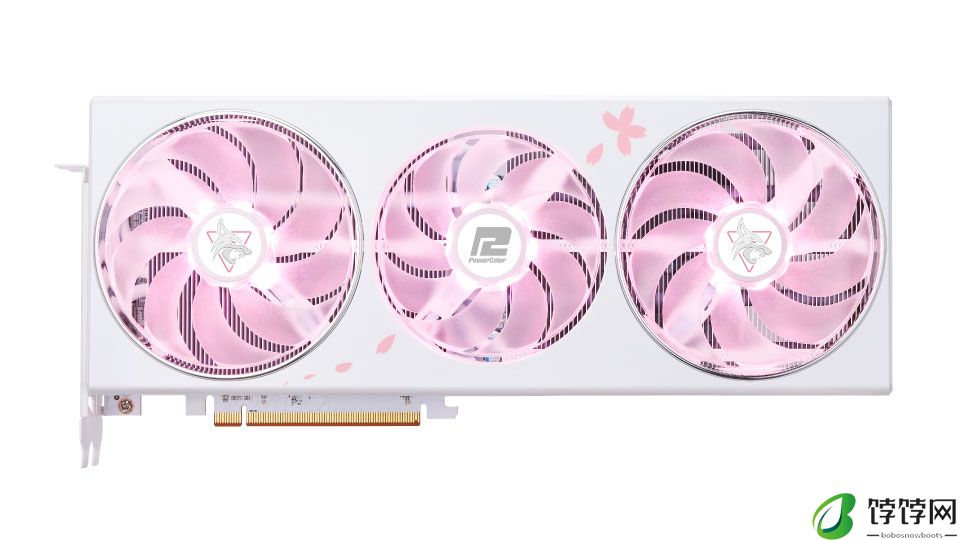 撼讯推出 RX 7800 XT 暗黑犬樱花版显卡：白粉配色，限量版自带显卡支架