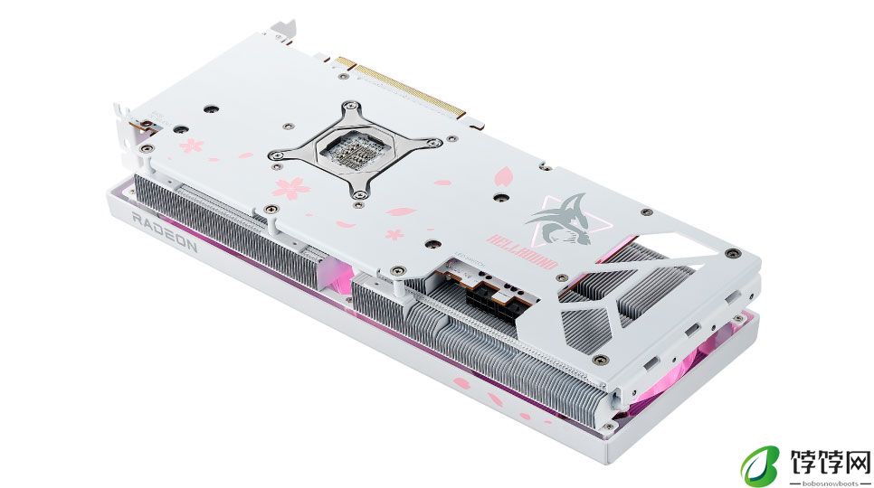 撼讯推出 RX 7800 XT 暗黑犬樱花版显卡：白粉配色，限量版自带显卡支架