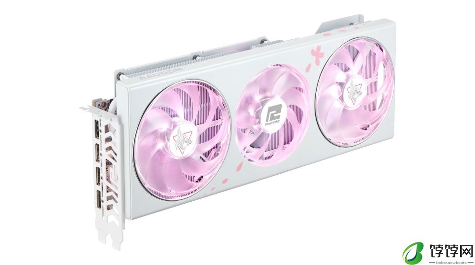 撼讯推出 RX 7800 XT 暗黑犬樱花版显卡：白粉配色，限量版自带显卡支架