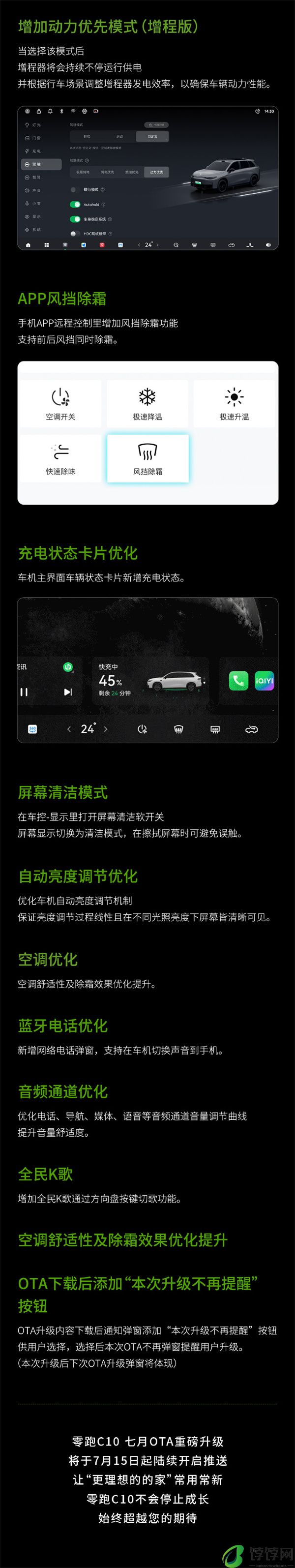 零跑 C10 七月 OTA 重磅升级，新增20项功能