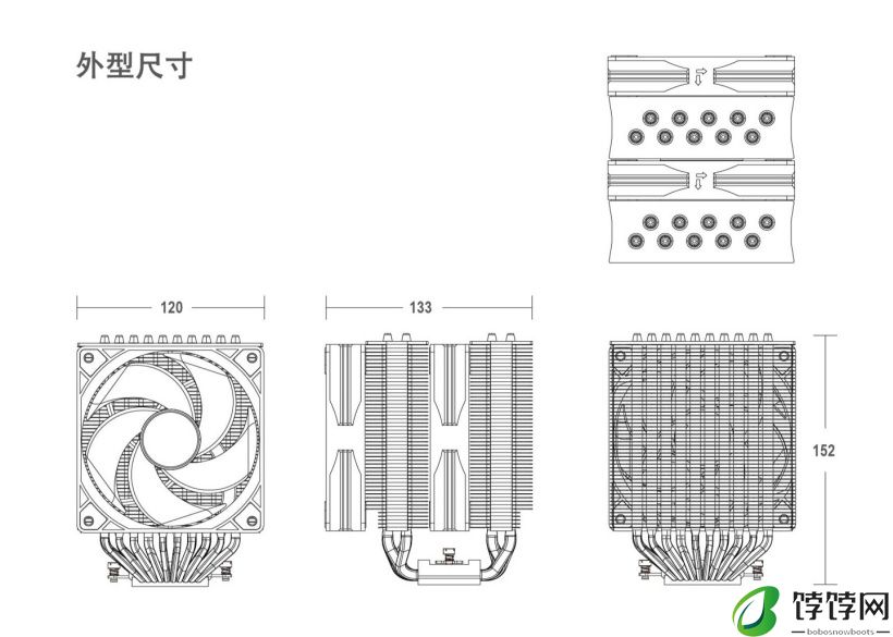 十热管双风扇双塔，快睿推出 TE10 风冷散热器