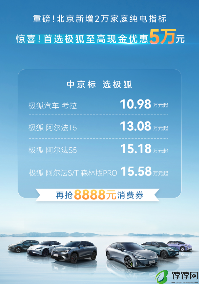 2万新能源指标落地北京！极狐豪礼相送，购车更划算！
