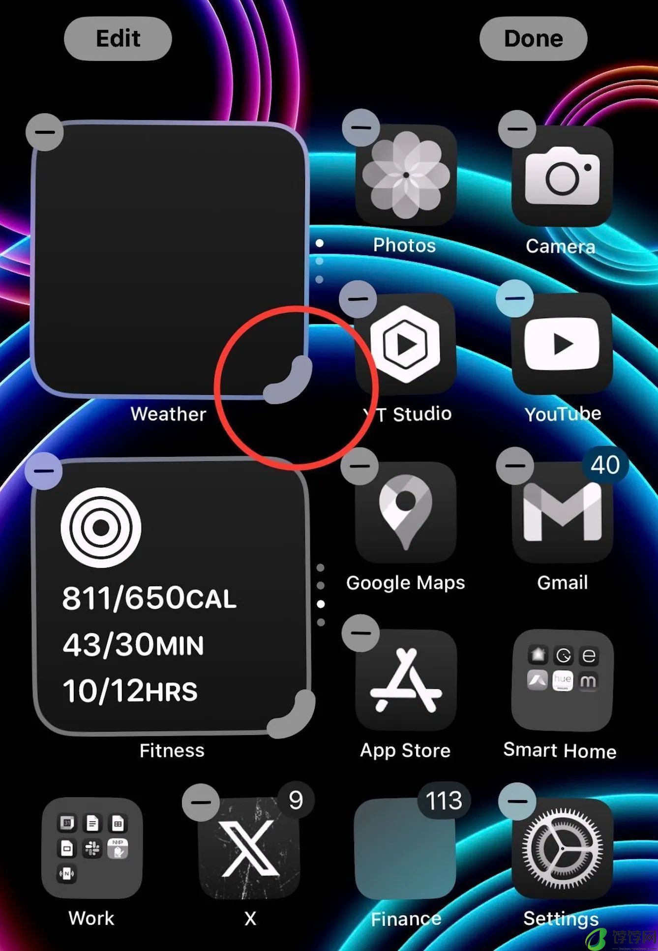 主屏幕任你玩花活，苹果 iOS 18 新特性：直接调整 iPhone 小部件尺寸