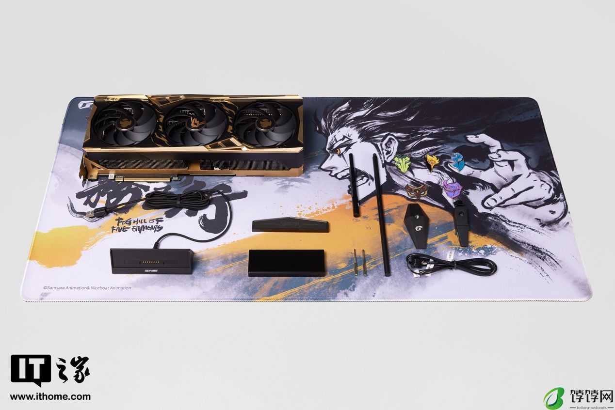 iGame RTX 4070 Ti SUPER 雾山五行联名定制款显卡图赏：玄墨金焰，释放强大烿火之力