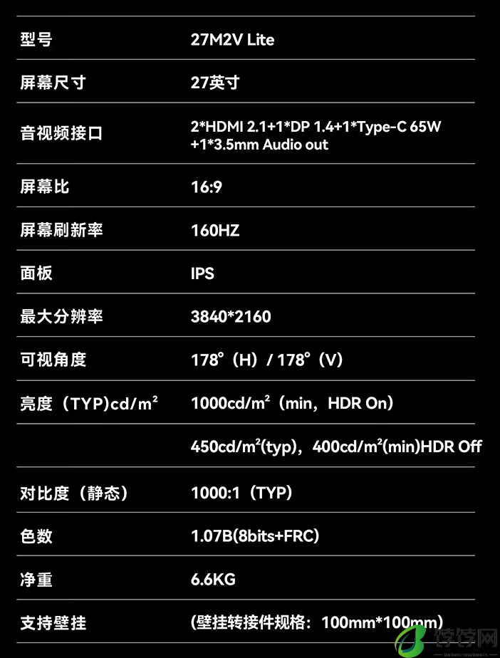 INNOCN 推出 27M2V Lite 27 英寸 Mini-LED 显示器：4K 160Hz，首发价 2399 元