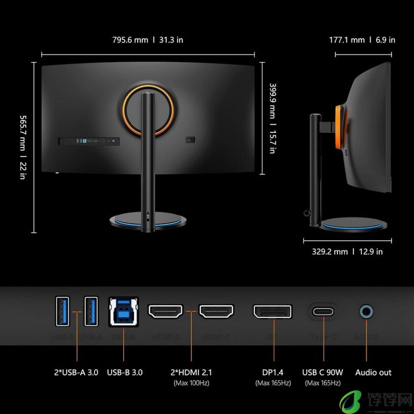联合创新 34 英寸曲面带鱼屏显示器 34G1R 上市：1440p 165Hz、内置 2.1 音响，3999 元