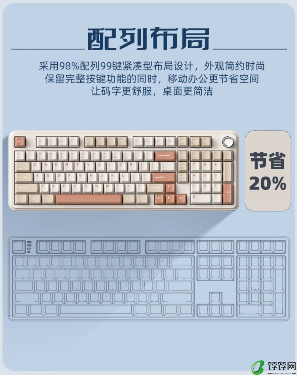 Gasket 结构 + 98% 配列：魔咖 K100 三模机械键盘 259 元首销