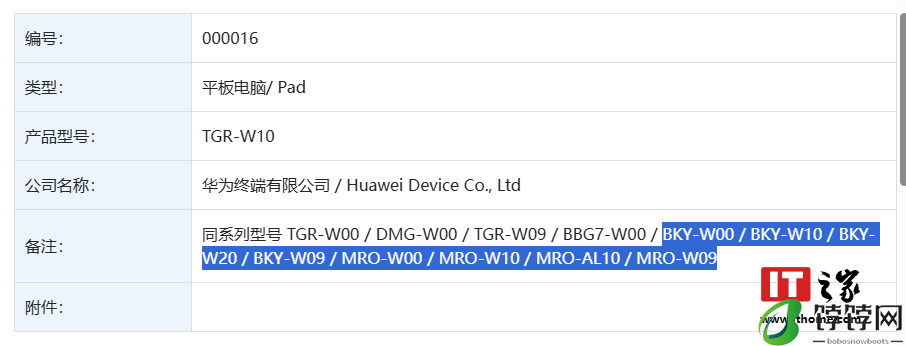 华为平板 BKY-W20 现身 GeekBench，有望搭载麒麟 9000WL / WE 处理器