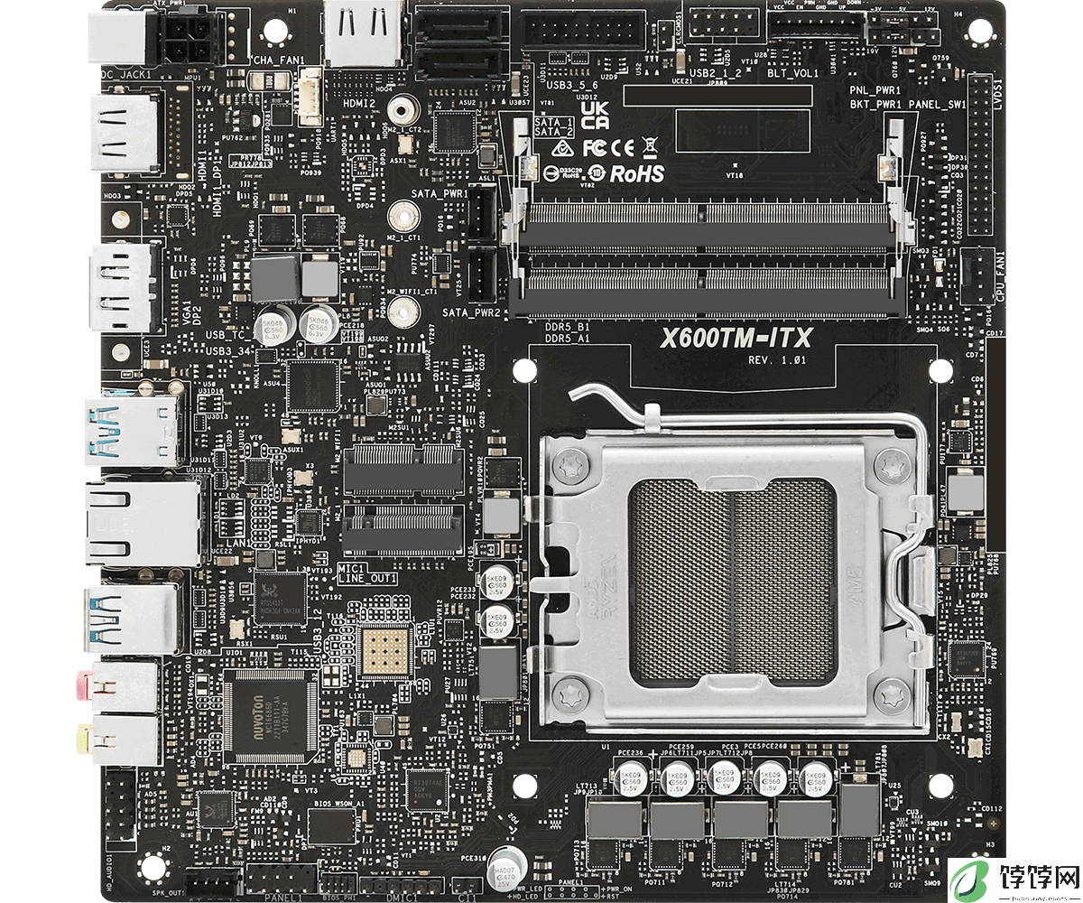 “全球首款支持 AM5 的 Thin Mini ITX 主板”，华擎发布 X600TM-ITX：最高 96GB 内存、外接 4 台显示器