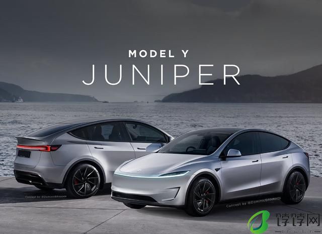 新款特斯拉Model Y效果图发布 贯穿式车灯设计