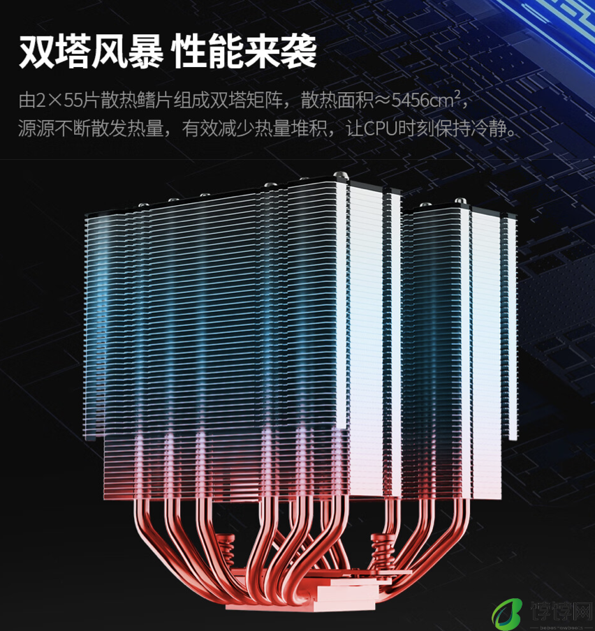 鑫谷推出山海 MU HT6 风冷散热器：纯铜 6 热管、解热功耗 280W，299 元