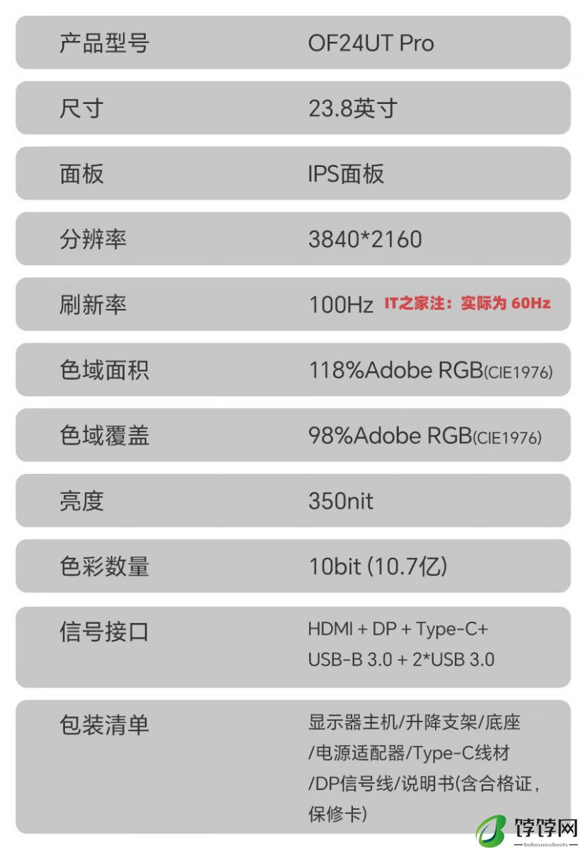 盛色推出“OF24UT Pro”23.8 英寸显示器：4K 60Hz + 90W USB-C 接口，1699 元