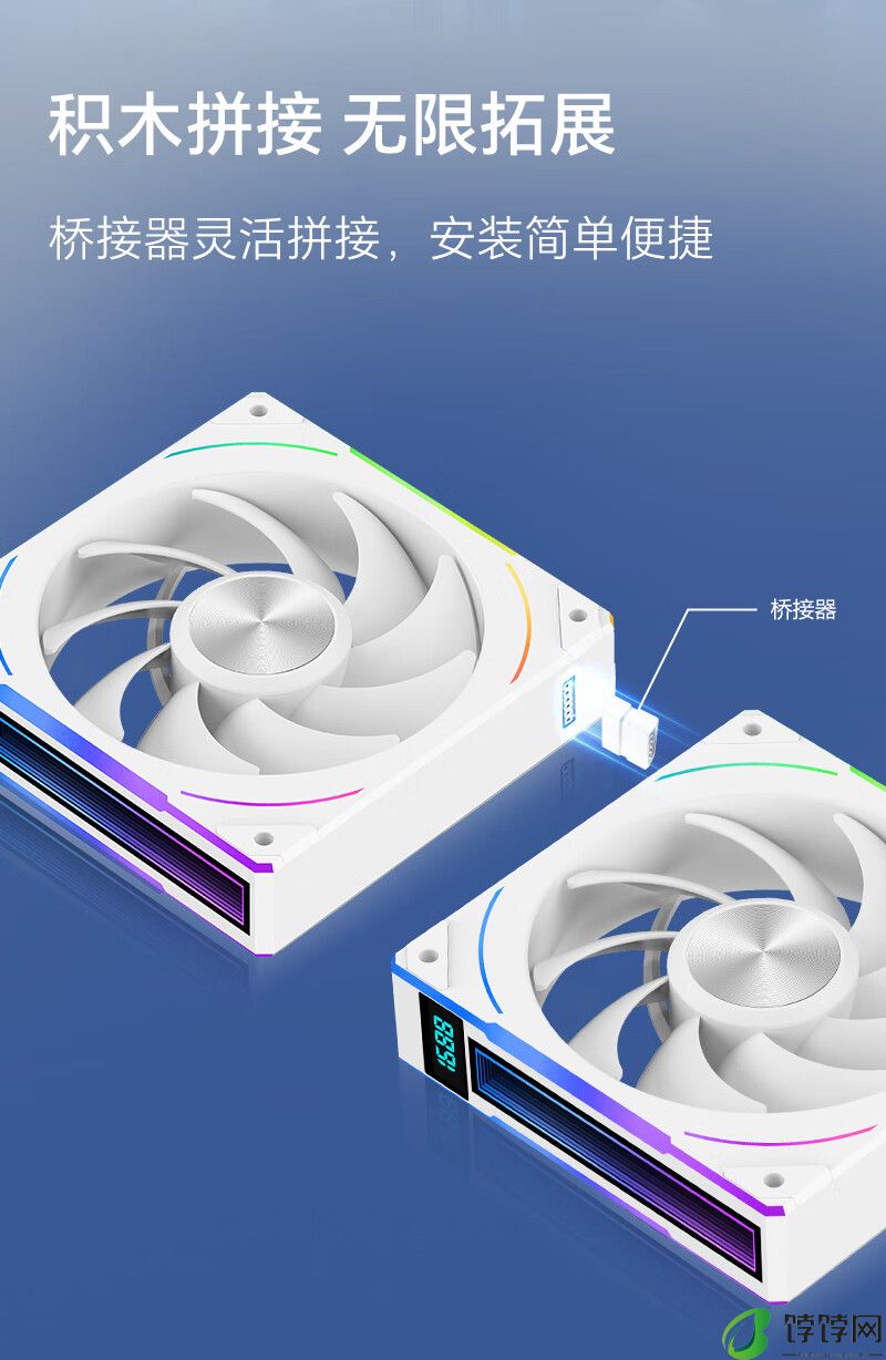 扇框无限镜 + 转速数显，安耐美推出 30mm 加厚积木风扇 CL30