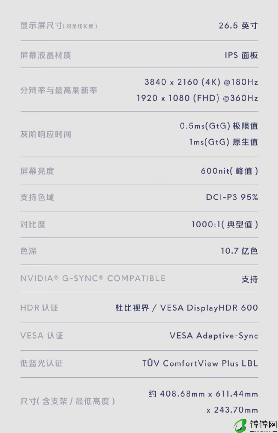 外星人发布 Alienware AW2725QF 26.5 英寸游戏显示器：4K 180Hz / 1080p 360Hz，5999 元