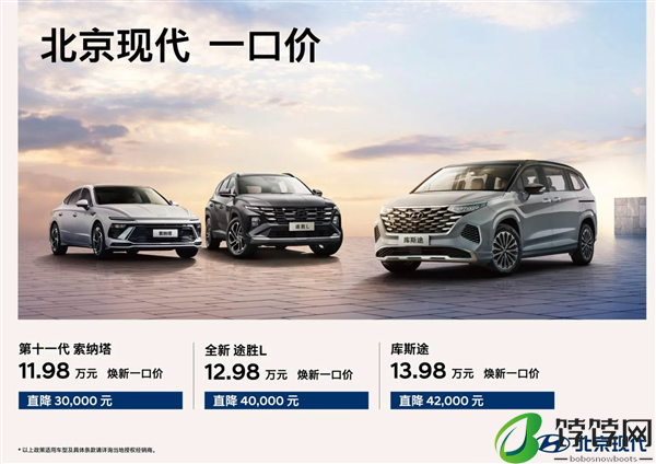 北京现代强势入局价格战，B 级轿车索纳塔一口价直降破 12 万大关