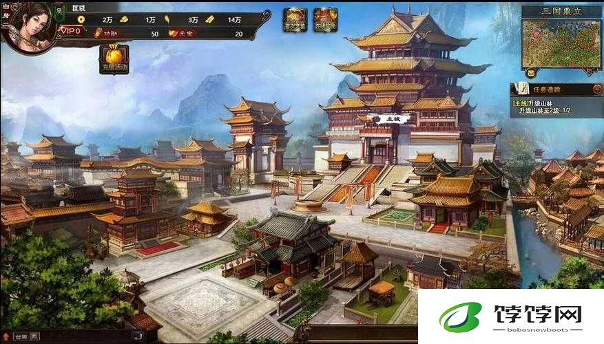 波澜壮阔樱花三国场景图尽显乱世宏伟风貌