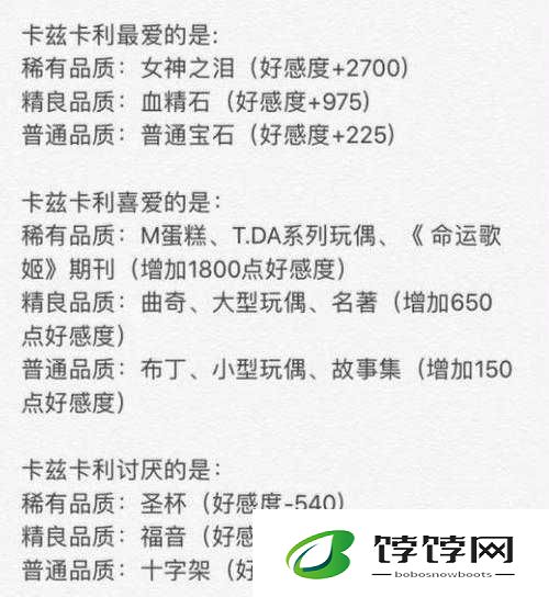 命运歌姬好感度增加之送对礼物的详细技巧与攻略解析