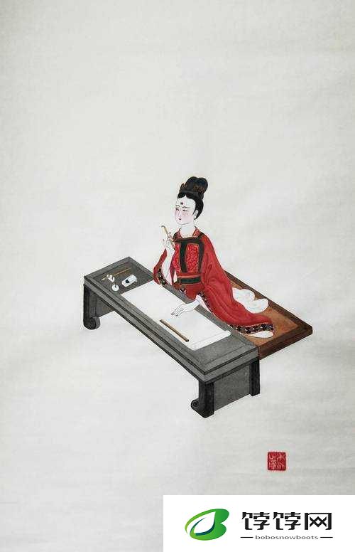 上官婉儿用笔自谓图片：古代才女的风采