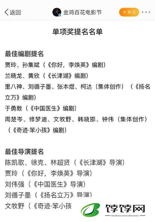 《2022百花奖提名名单分享：百花奖提名名单2022有哪些》