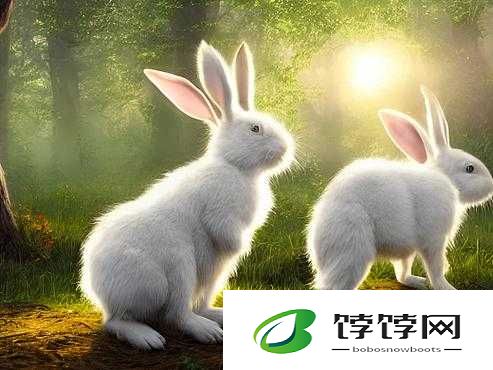 两只小白兔上下晃动，你无法抗拒的画面