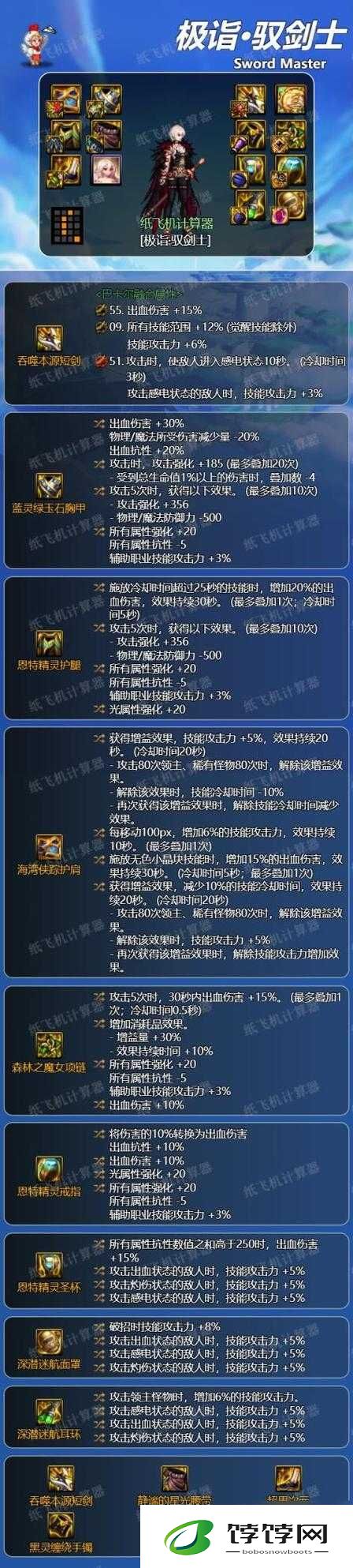 关于DNF110级剑宗终极装备搭配攻略与选择推荐指南