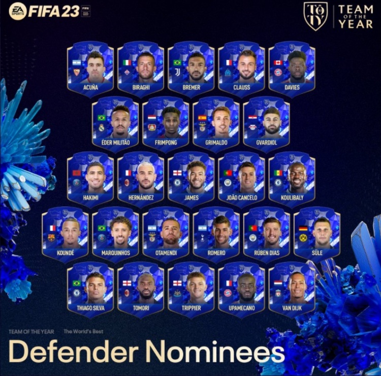 FIFA23年度蓝提名