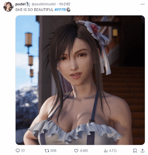 引爆互联网！《最终幻想7：重生》蒂法艾莉丝泳装造型获赞