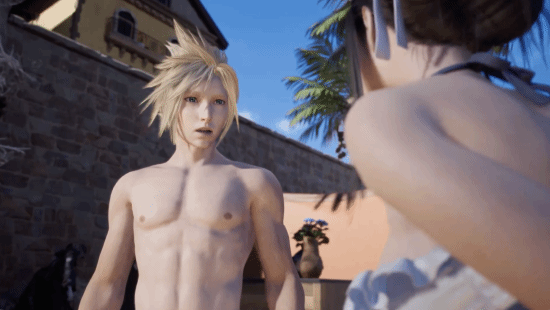 《FF7重生》蒂法、爱丽丝泳装片段：直接看呆克劳德