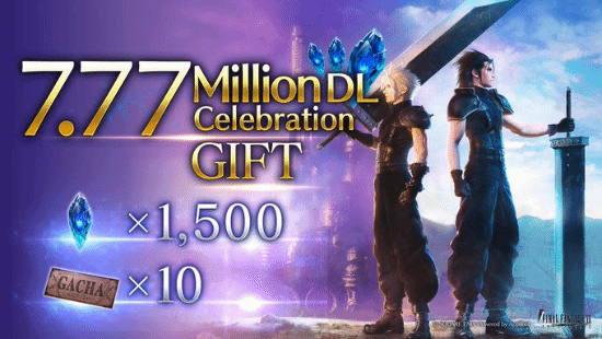 《FF7永恒危机》下载量突破777万 官方发水晶和10连